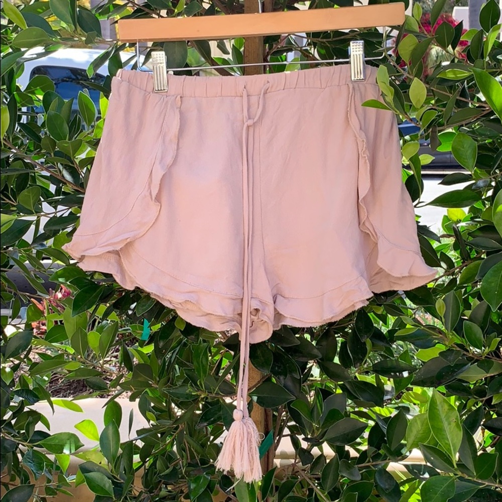 Blush Linen Shorts